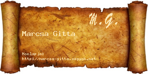 Marcsa Gitta névjegykártya